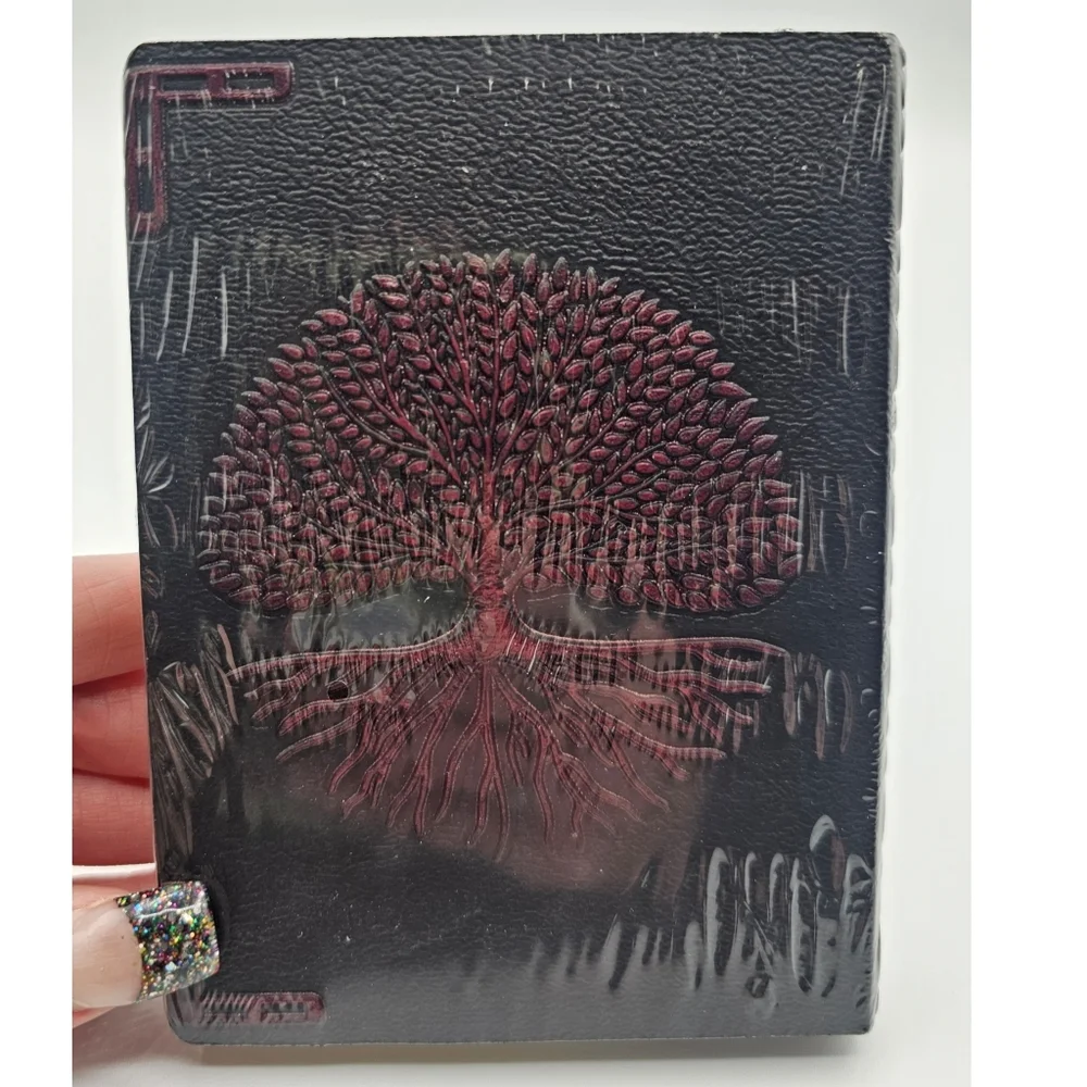 Small 3D Red Tree of Life Journal Notebook